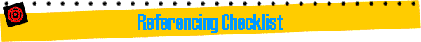 Referencing Checklist